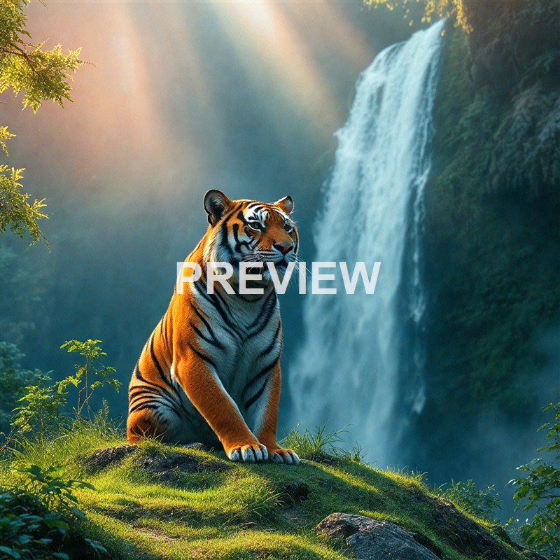 tiger-sitting-on-a-green-hill-in-front-of-a-waterfall (3)_250319165847_Filename Text 2_03879_Filename Text 3_result